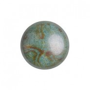 Cabuchon de vidrio par Puca® 14mm - Opaque mix blue/green ceramic look 03000/65431